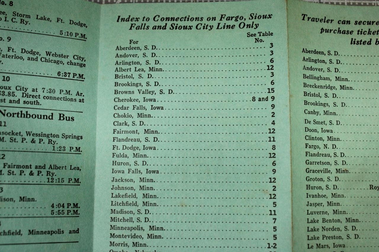 Jack Rabbit Bus Lines Time Schedule may 1, 1930 C346