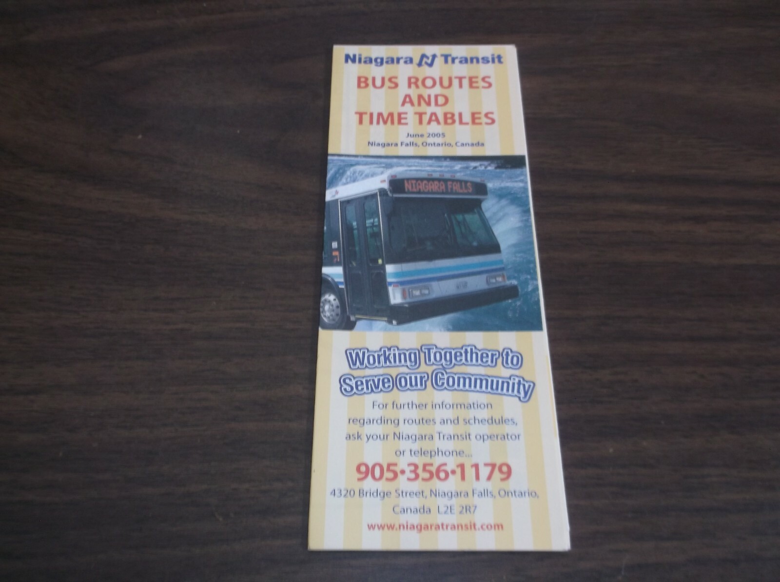 JUNE 2005 NIAGARA TRANSIT MAP NIAGARA FALLS ONTARIO CANADA