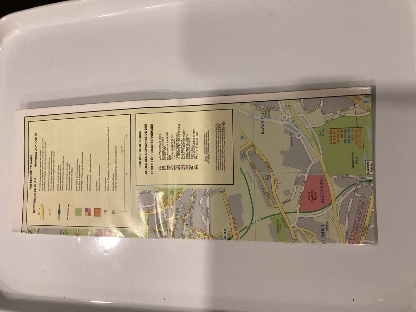 Rare Vintage 1996 Bus Service Brochure Map Visitor Transport Guide Strathclyde