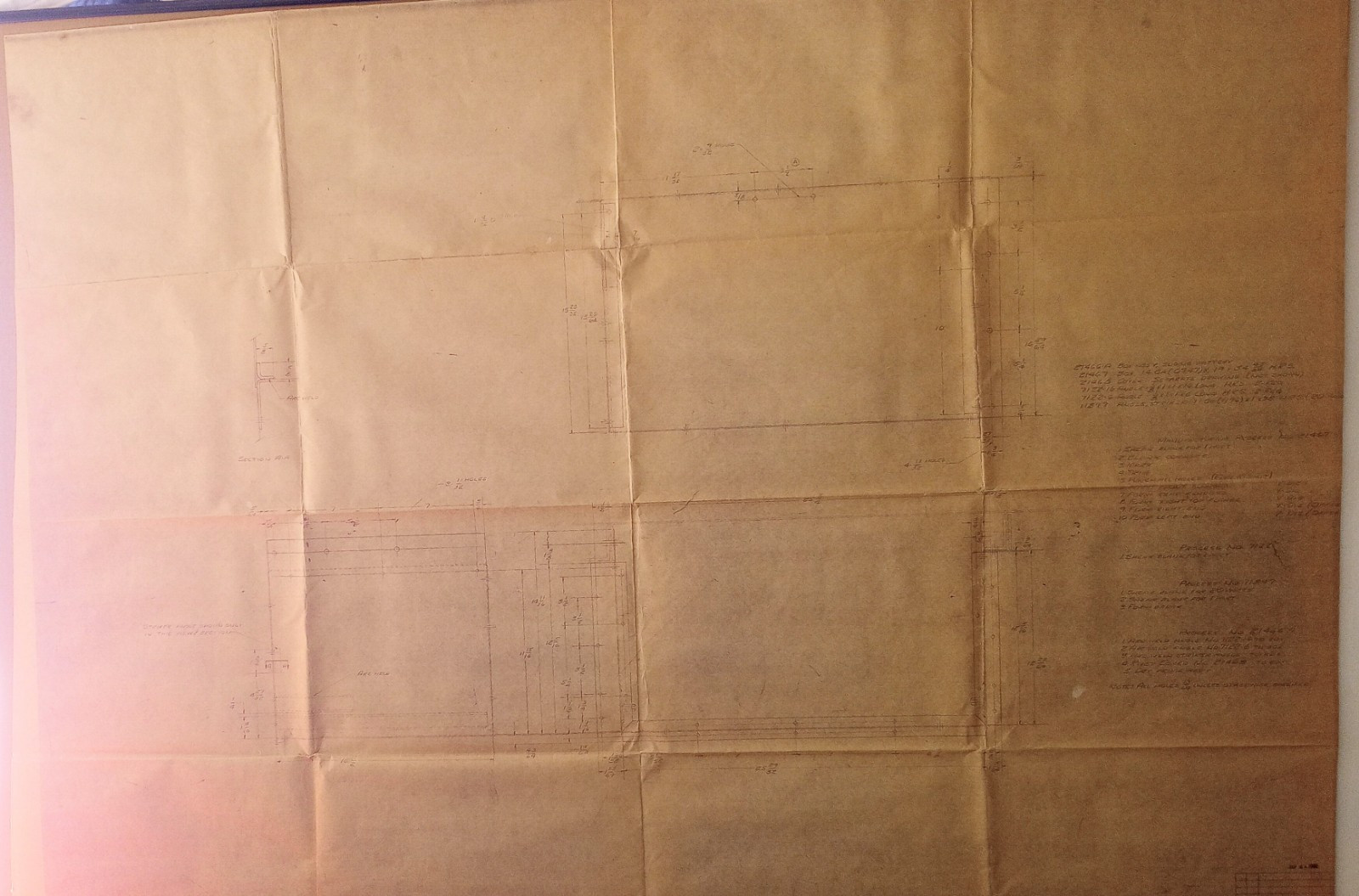 1961-62 Bluebird School Bus Actual ORIGINAL Blueprint For The Layout Of The Bus