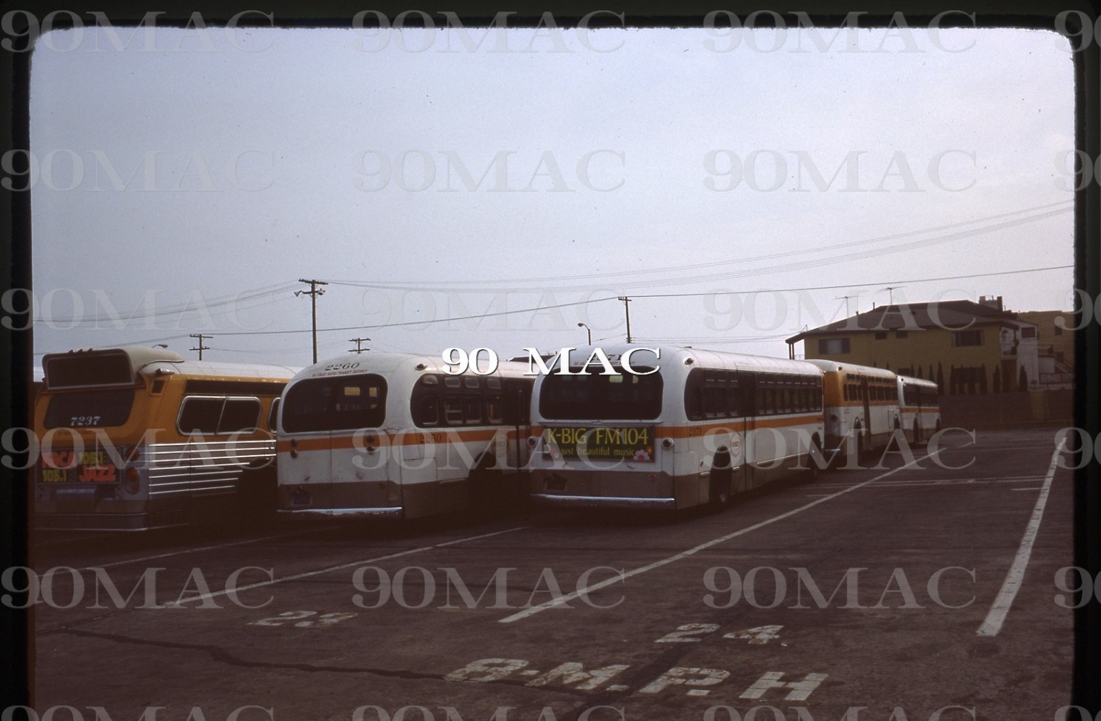 SCRTD-RTD. DIVISION 6 Yard. Venice (CA). Original Slide. 1978. (B)