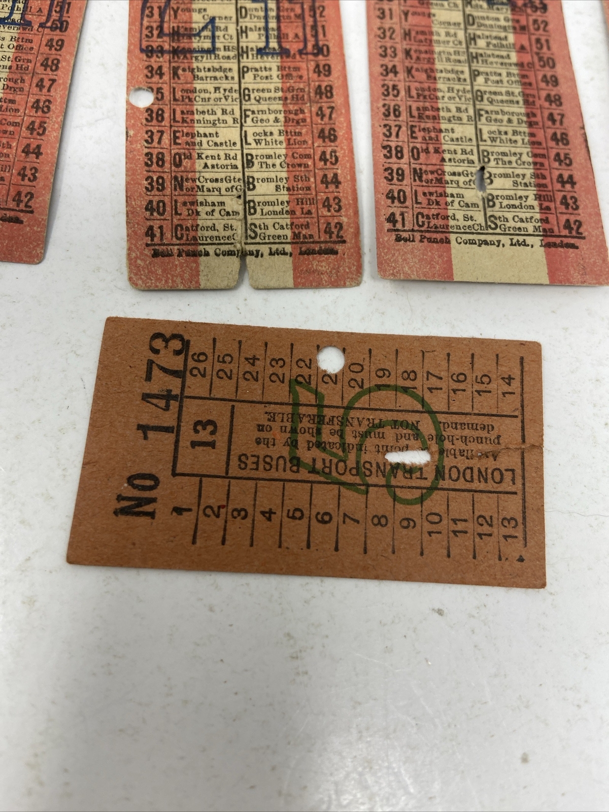 Vintage Lot of London Transport Tickets Bus Coaches England Britain Ephemera