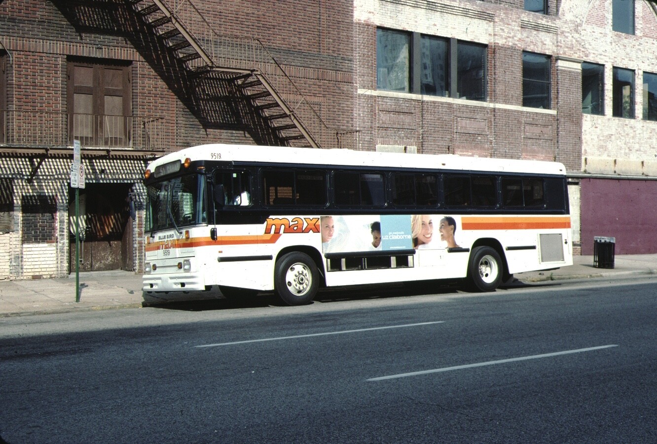 Birmingham Max Blue Bird Bus Original Kodachrome Kodak slide