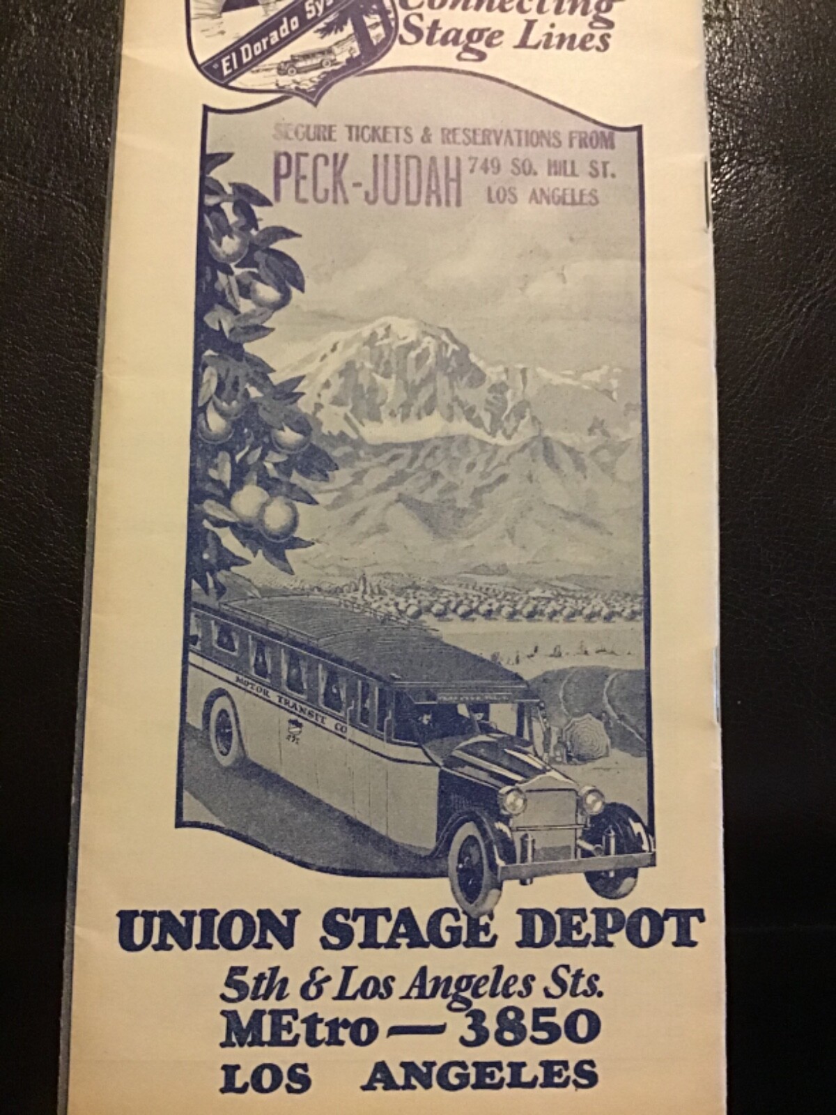 1928 Motor Transit Stages and Connecting Stage Lines, Union Stage Depot LA