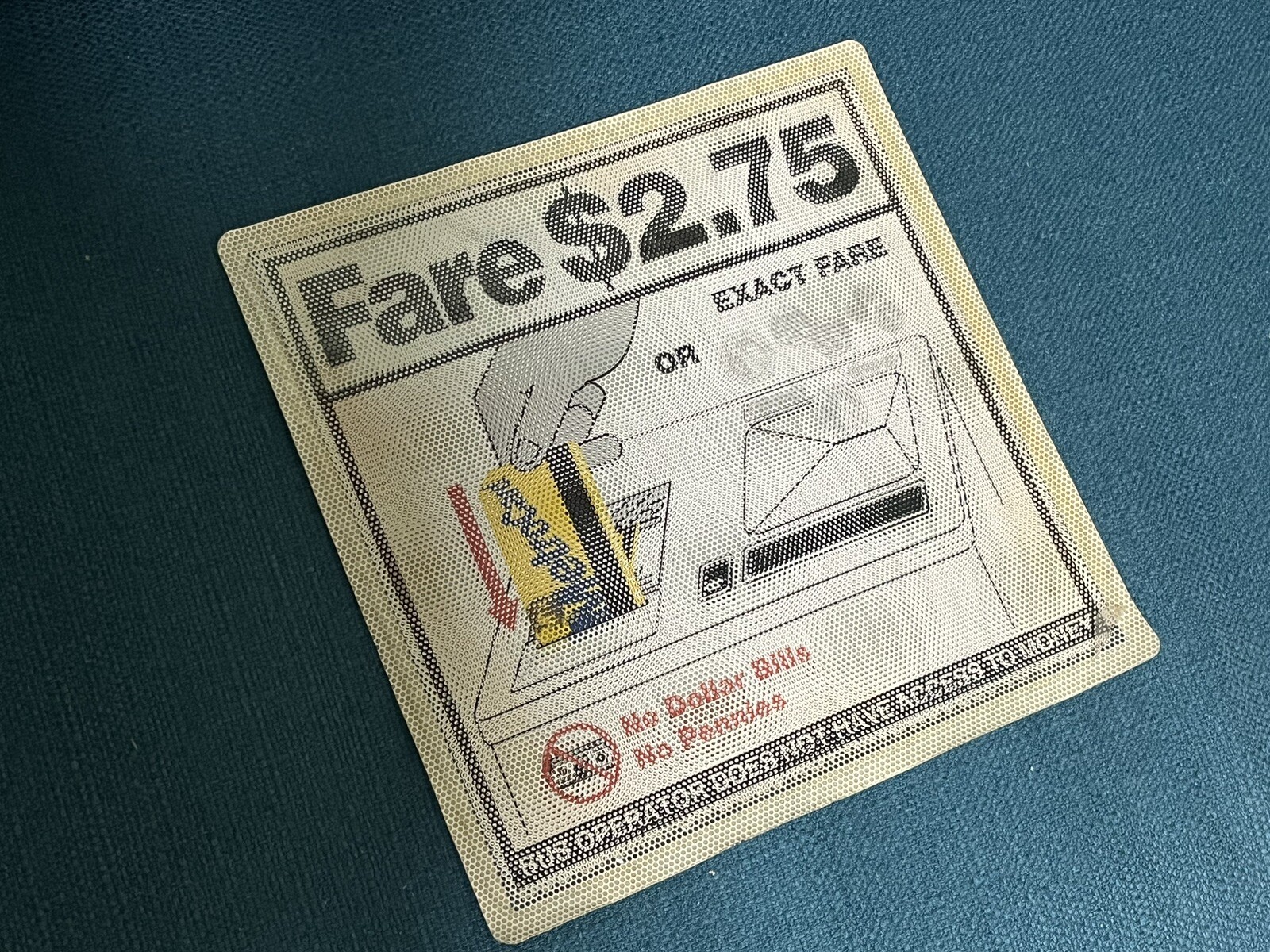 New York City Transit NYC Bus $2.75 Fare Window Sticker Decal 9.5 x 10 in