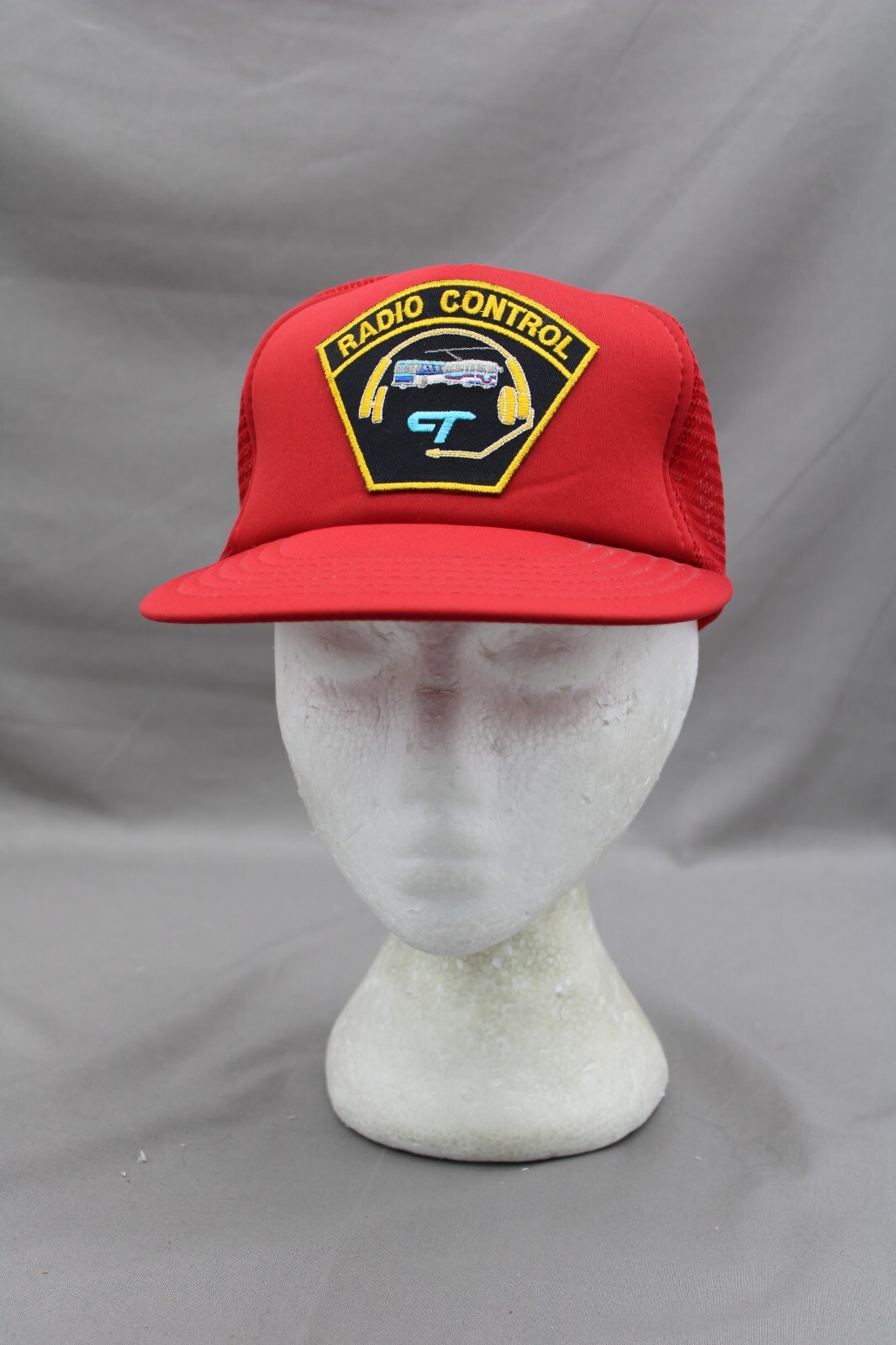 Vintage Patched Trucker Hat – C Train Radio Control – Adult Snapback