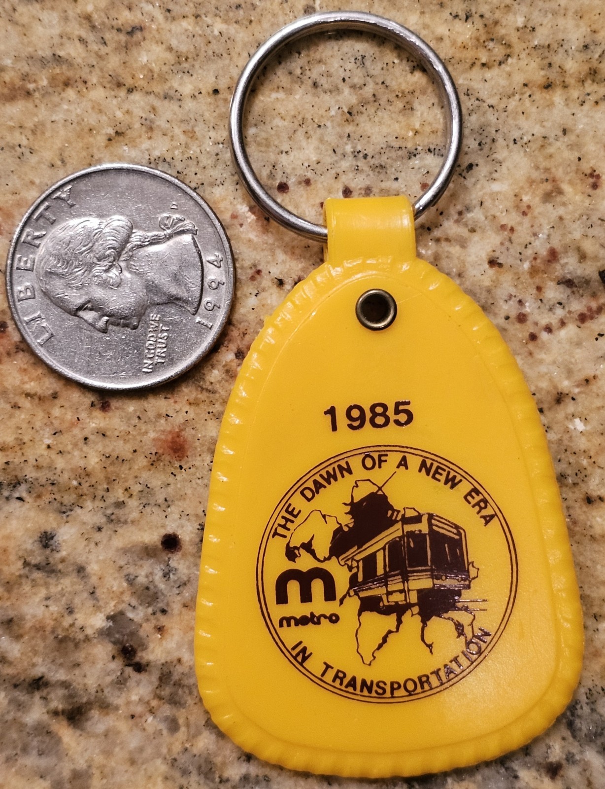 Vintage Buffalo NY NFTA Metro Bus Key Chain Niagara Frontier 1985 Rare VHTF