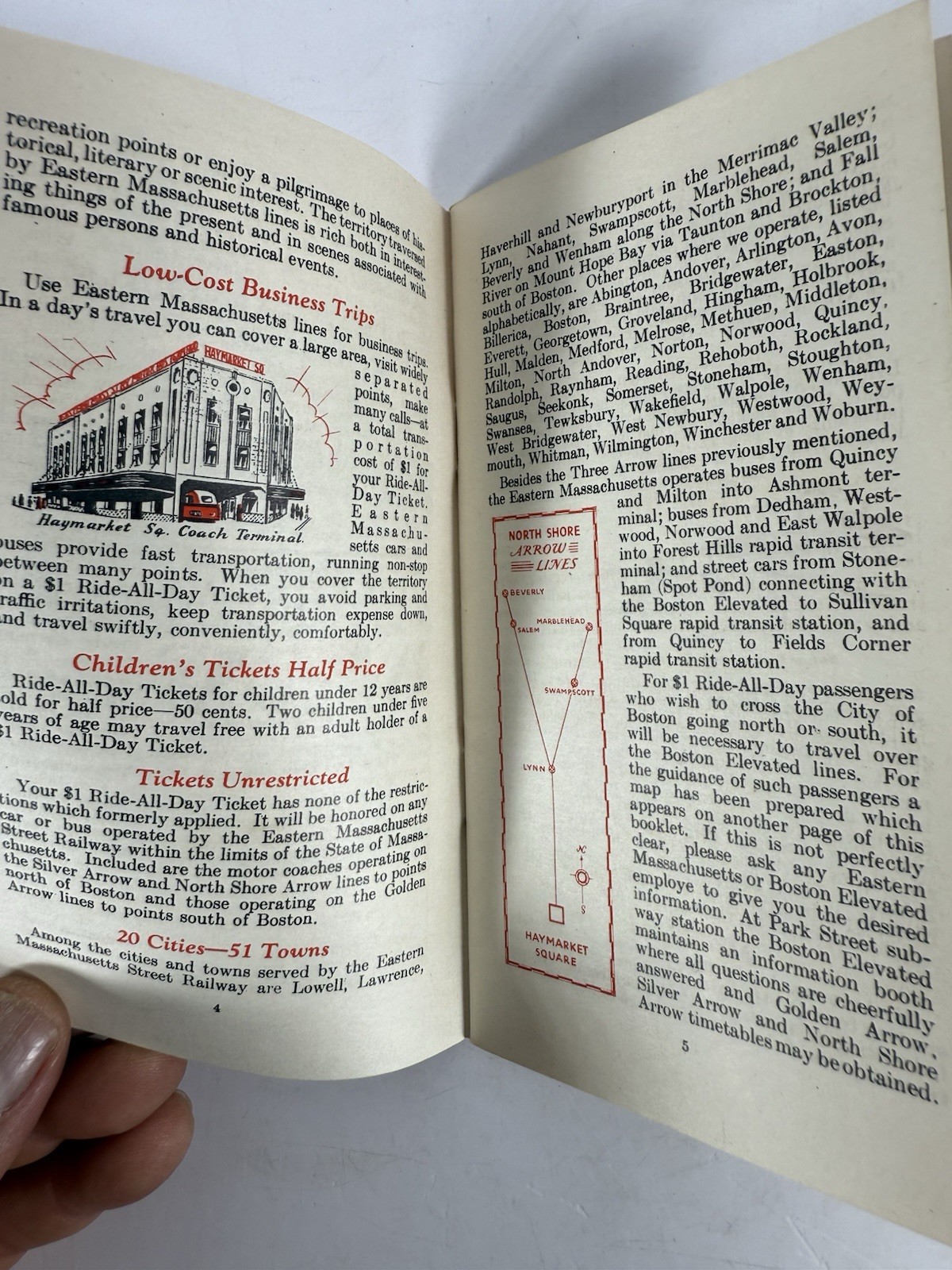 EXC 1937 EASTERN MASS. ST. RY. CO. 34 PAGE BUS SCHEDULE & REGIONAL ATTRACTIONS