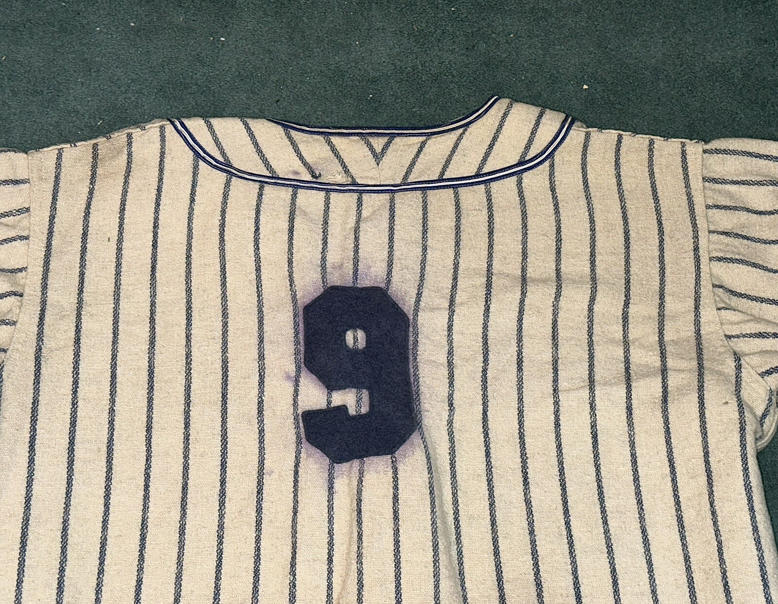 Vintage Circa 1940’s Checker Cab Taxi Baseball Pinstriped Jersey