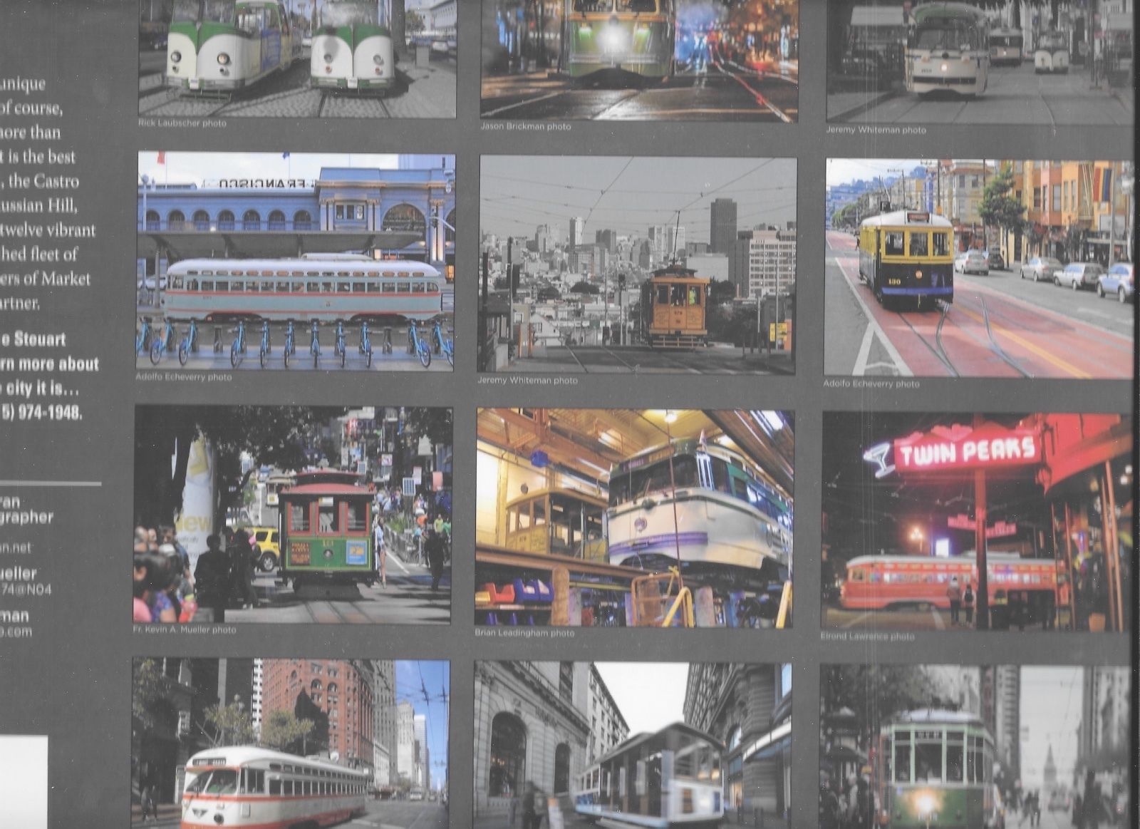 SAN FRANCISCO MUNI HISTORIC MARKET STREET RAILWAYS COMPANY 2015 CALENDAR SEALED