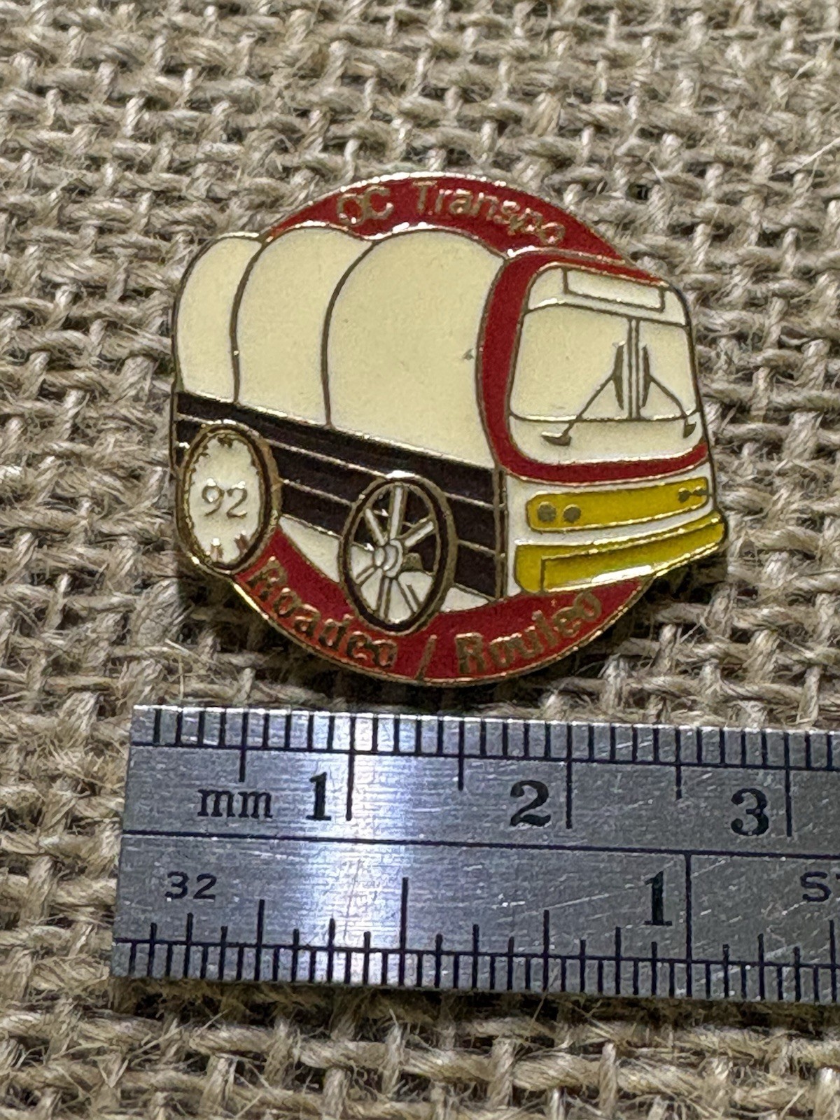 OC Transpo ROADEO/ROULÉO 1992 Ottawa Public Transportation Enamel Lapel Pin
