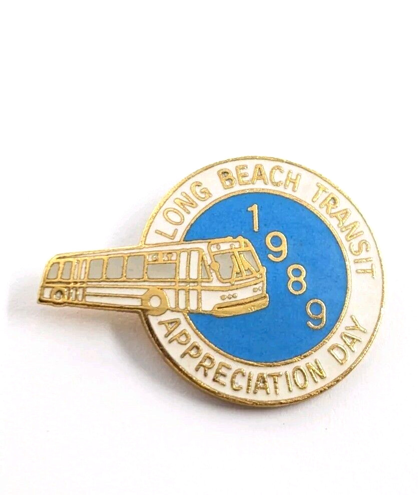 Long Beach Transit Appreciation Day 1989 CA City Bus Public Transportation Pin