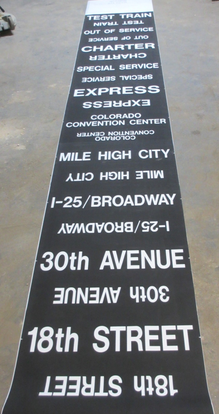 Vintage St. Louis Bi-State Transit Bus Side Roll Sign Washington Park Belleville