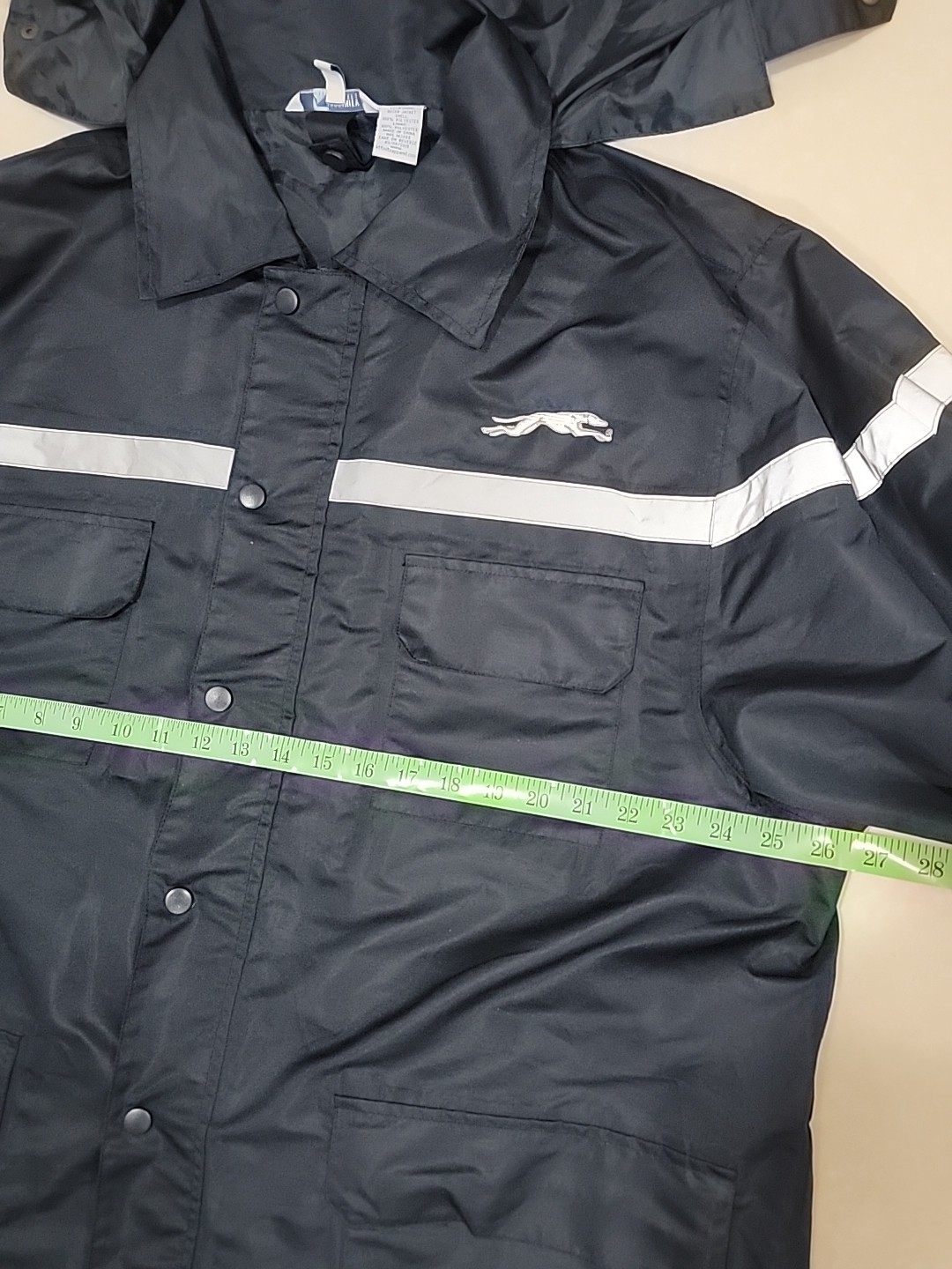 RARE! Vtg 90s Greyhound Bus Lines Transit Work Safty Uniform Jacket Trucker MTA