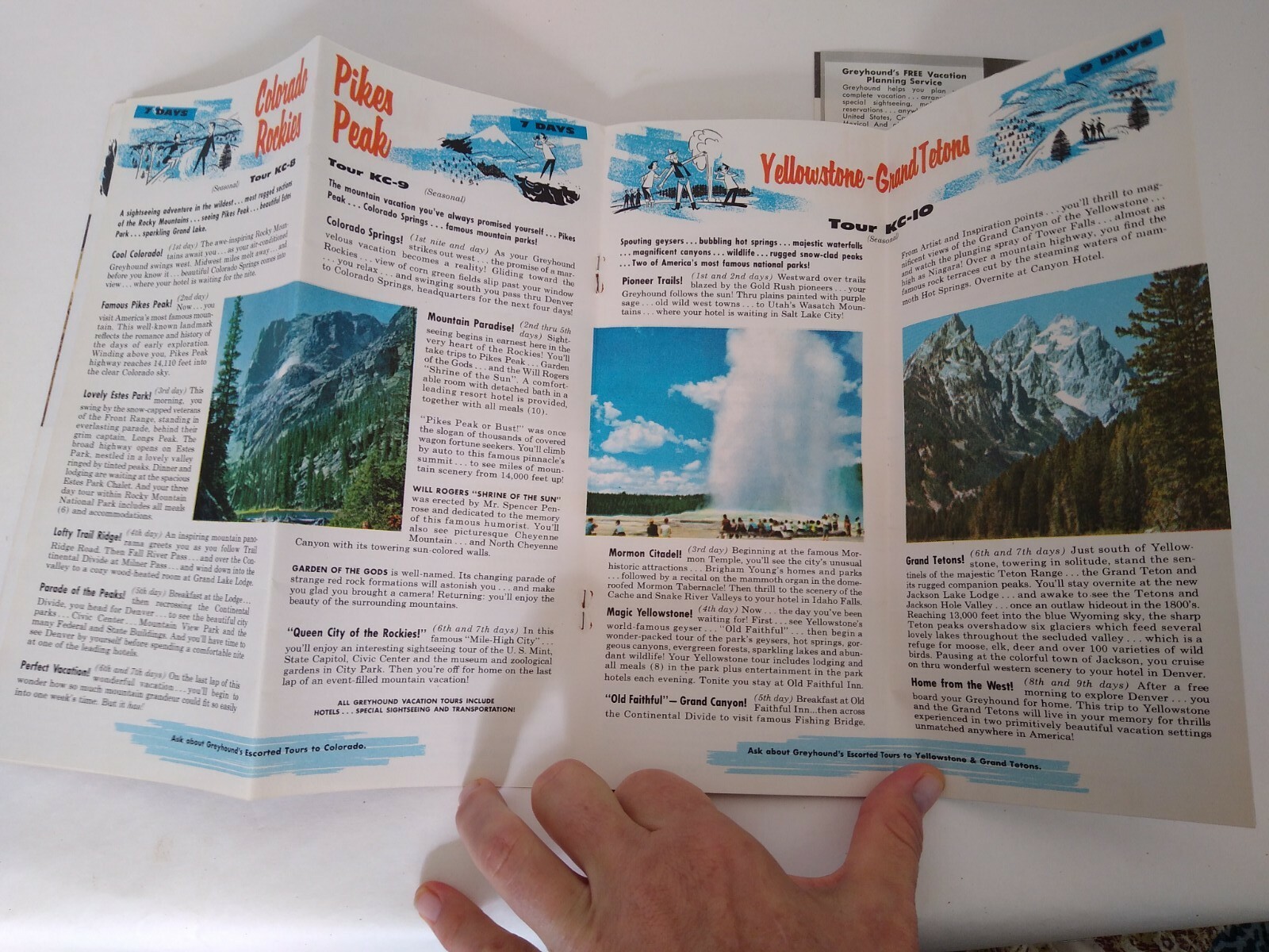 Vtg 1950s Greyhound Bus Travel Brochure Vacation Tours Includes Prices Pamphlet