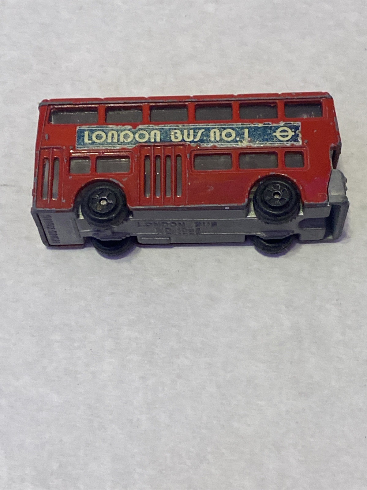 London Bus No. 1 Diecast Red Double Decker Bus Hong Kong #1003 Red