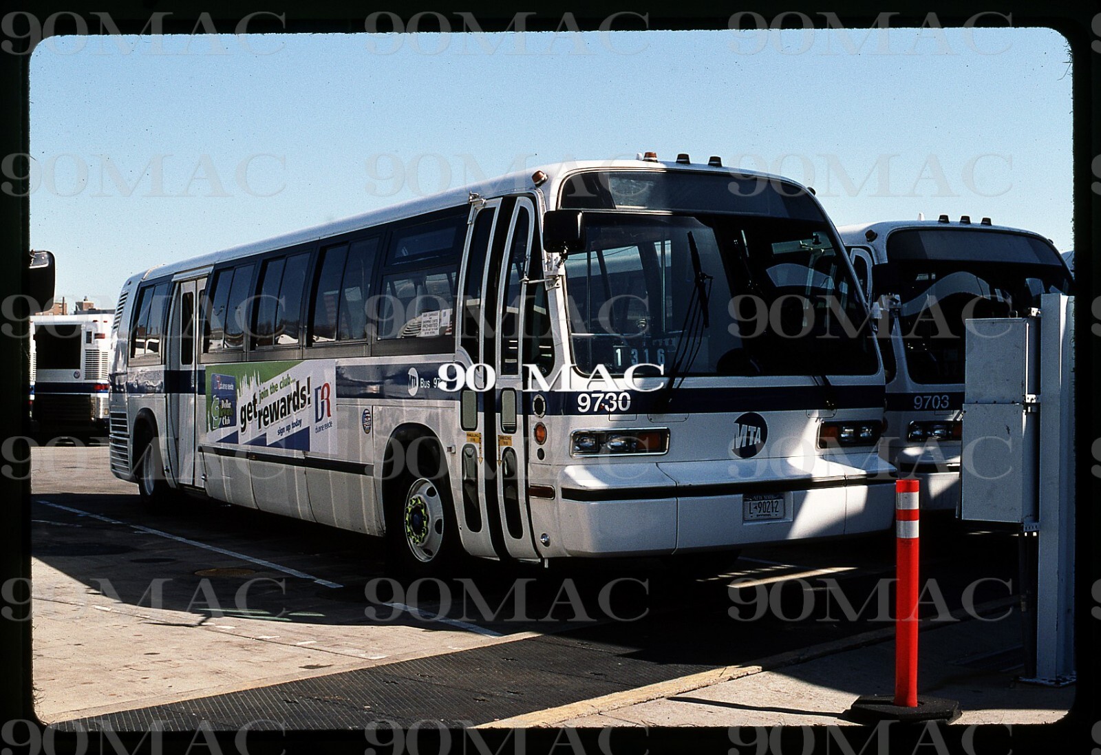 NYCMTA RTS BUS #9730. Spring Creek Depot (NY). Original Slide 2008.