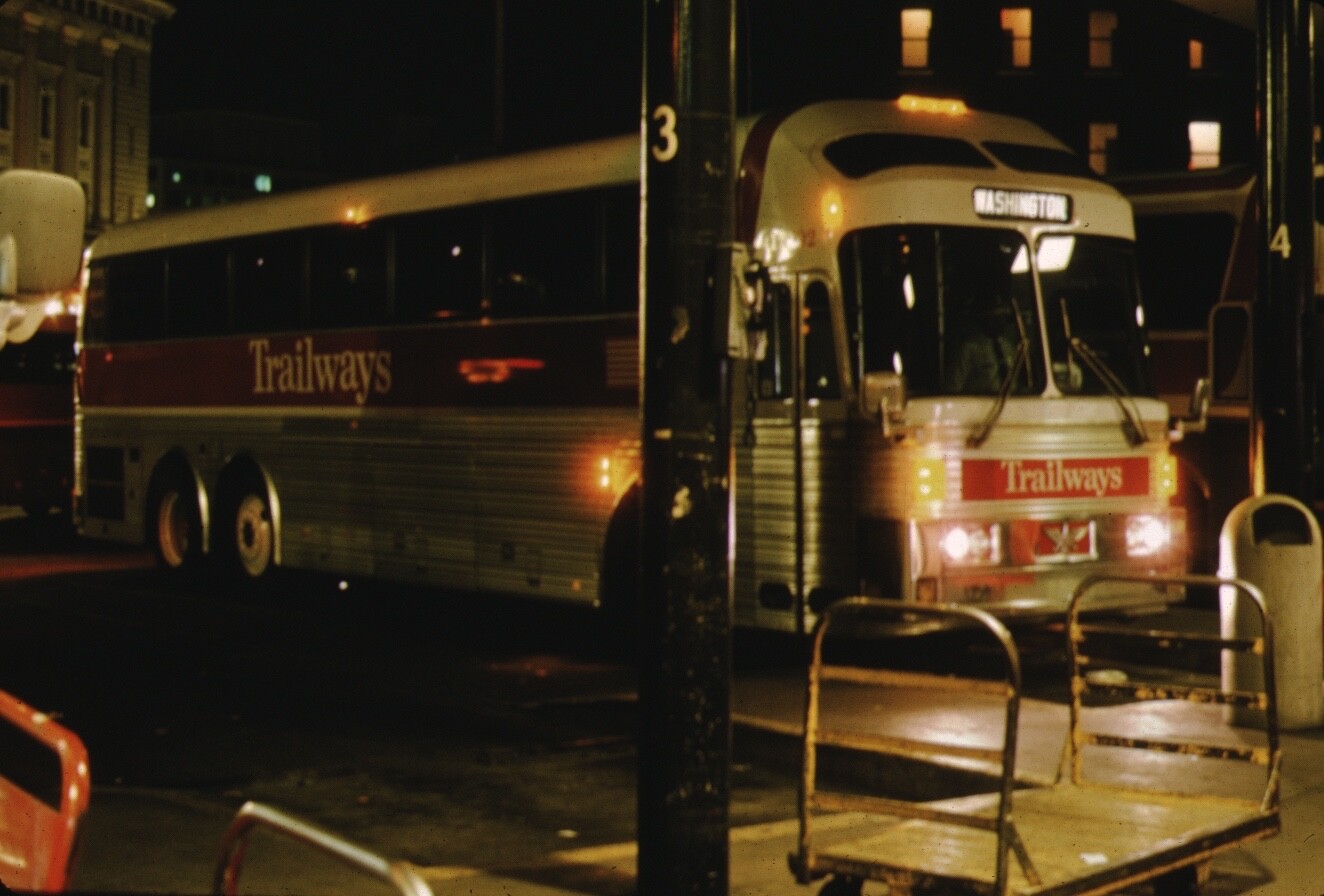 Trailways Eagle Bus Original Kodachrome Kodak slide