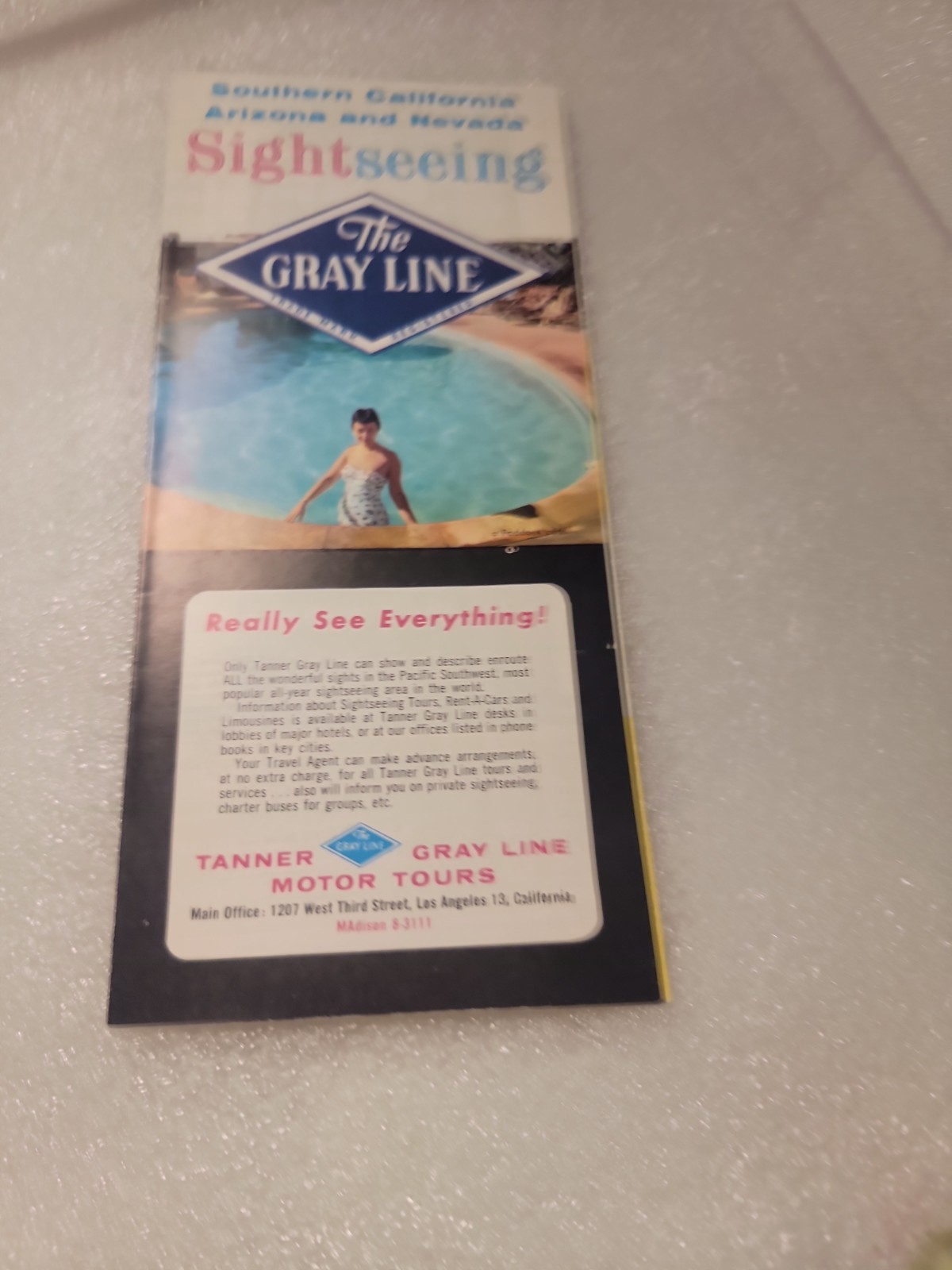 Vtg 1964 Tanner Gray Line South California Arizona Nevada Sightseeing Brochure