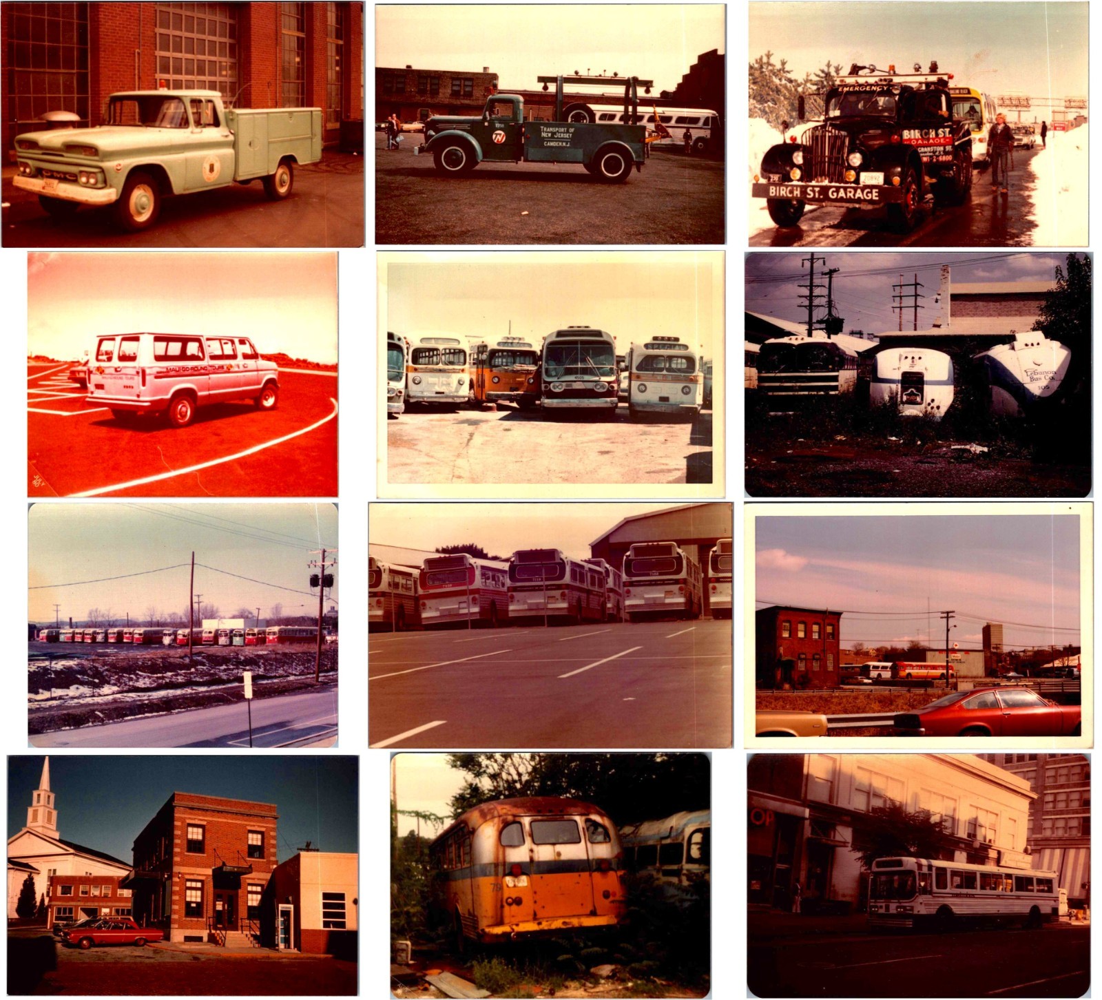 (LOT B) of 190+ bus trolley photos 3.5″x5″ transportation color