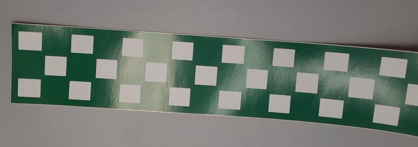Taxicab Checkerboard Vinyl Decal Sticker Striping NOS Cab Driver 23 3/4″ X 2 1/2