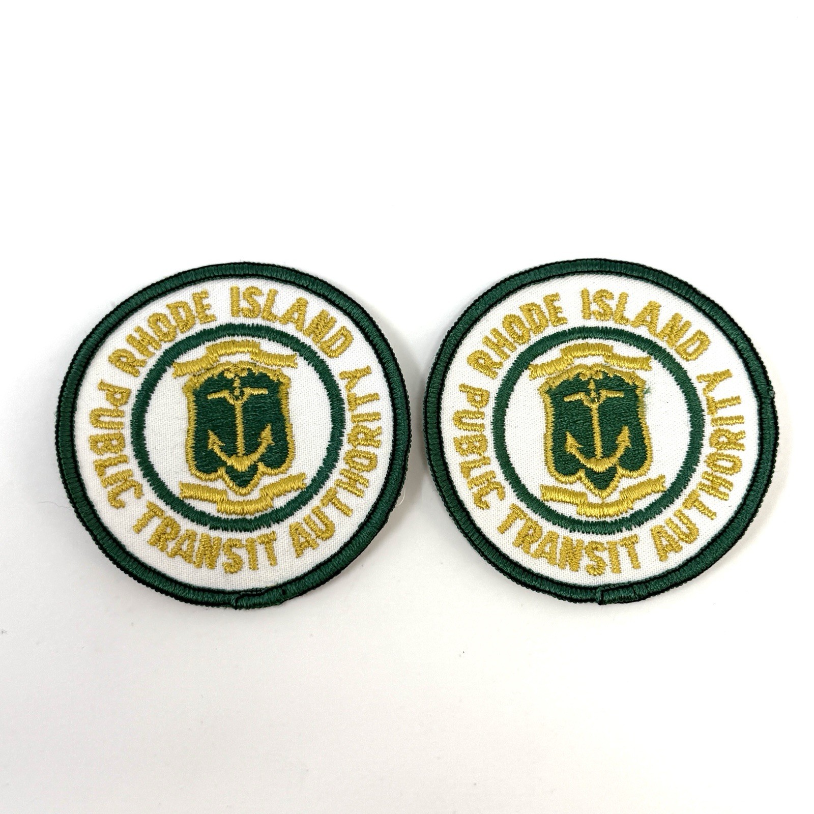 Lot of 2 Vintage Rhode Island Public Transit Authority Patches New Old Stock NOS