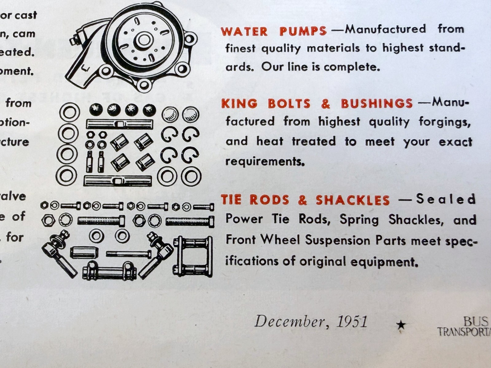 vtg BUS print ad full spreads parts