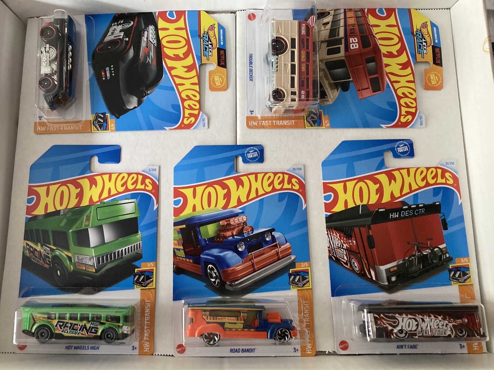 2024 Hot Wheels Fast Transit Complete 5-Car Set : Ain’t Fare TREASURE HUNT -L👀K