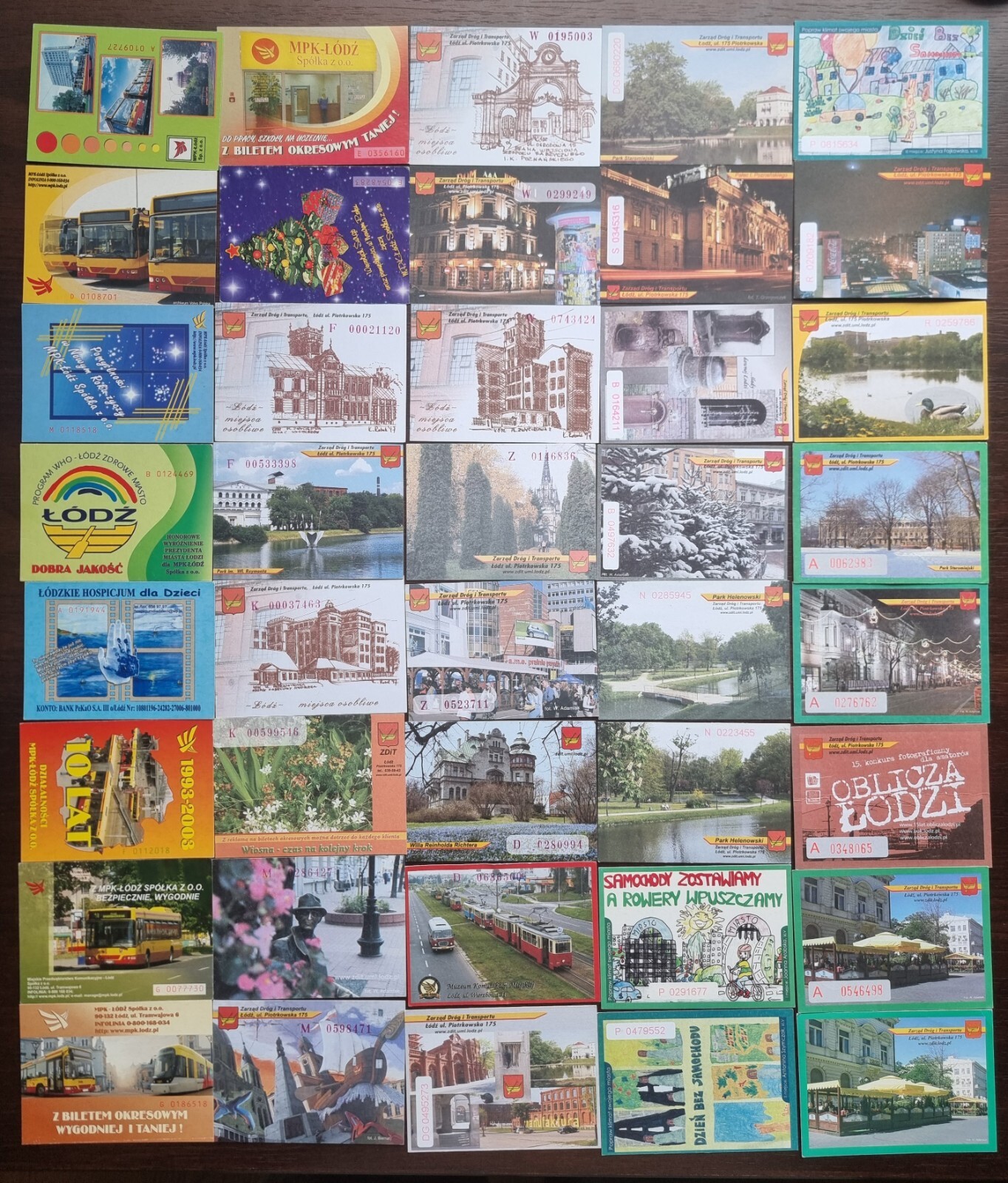 40 monthly tram & bus tickets from Lodz (Poland) each other!