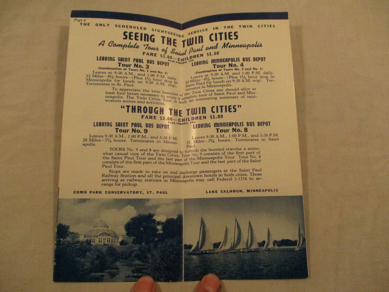 Vintage 1950s Gray Line Motor Tours Twin Cities Saint Paul Minneapolis Minnesota