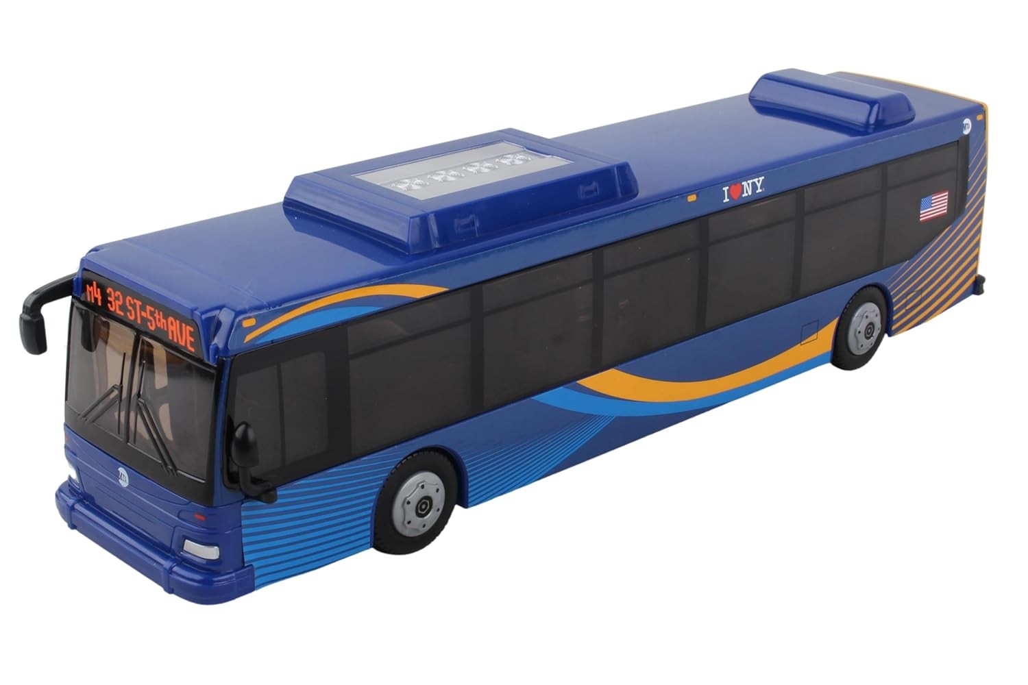 Daron MTA Bus – 11-Inch Single Bus in New Blue Livery – Officially Licensed Fric