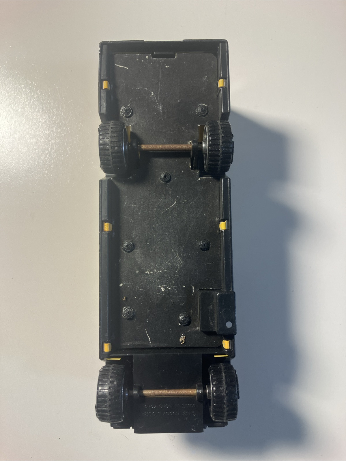 Vintage Buddy L School Bus 9.5″ Open Top Black Wheels Toy Vehicle USED