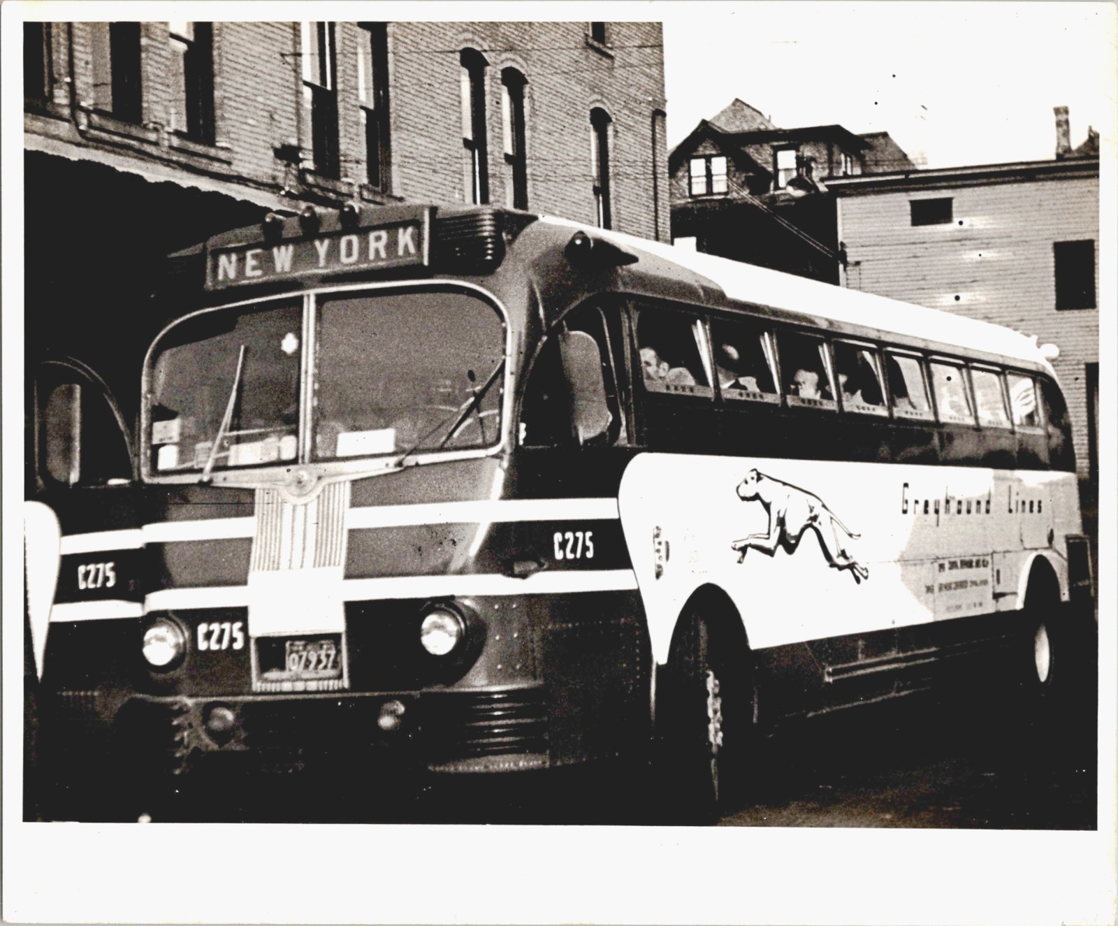 1937 Greyhound Lines Bus C275 B&W Transit Photograph 8×10 New York