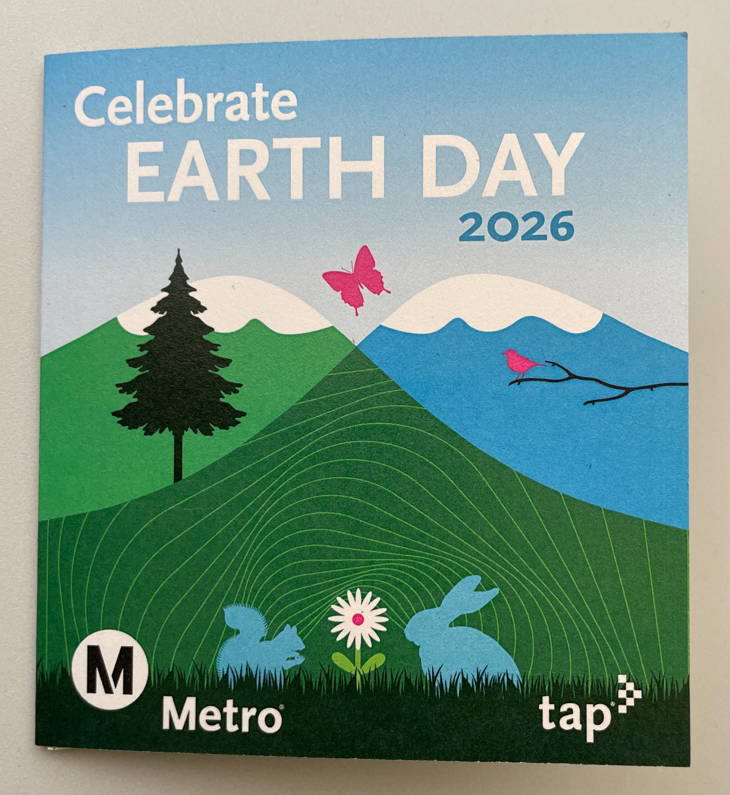 Metro TAP Card WORLD EARTH DAY 2026 Bamboo Bus Subway Train Transit Card
