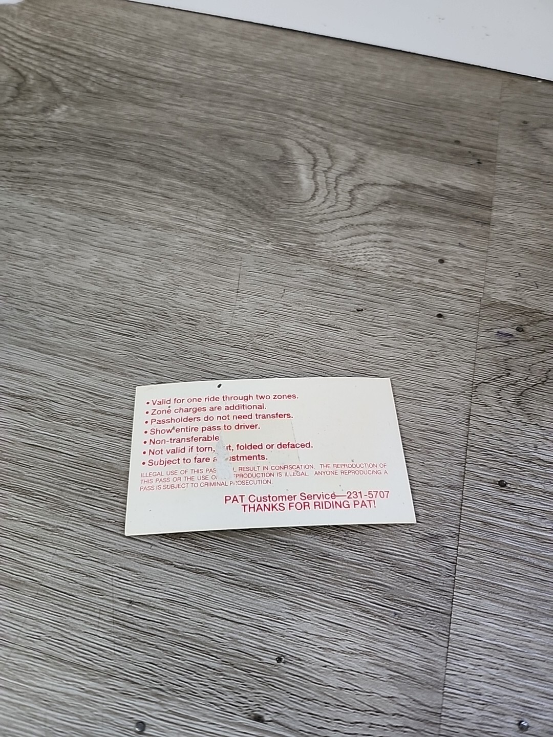 Vintage Hologram PAT Transit Bus Pass Pittsburgh Submarine & Building 1991