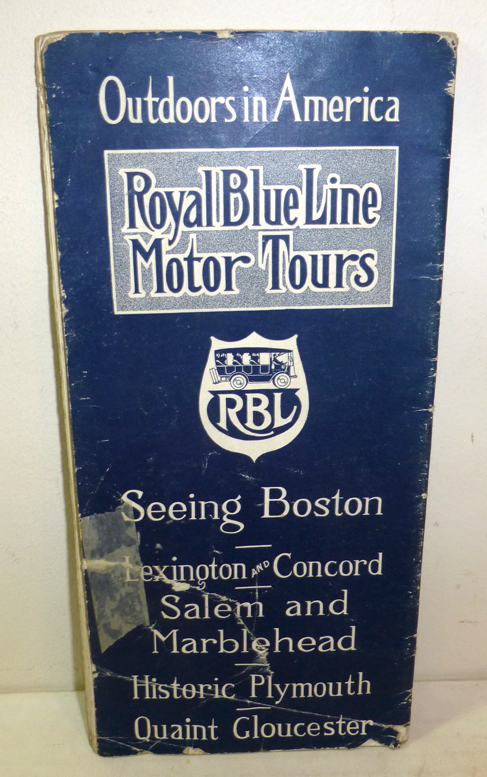 1919 Royal Blue Line Motor Tours, Boston truck tourism brochure, history, old