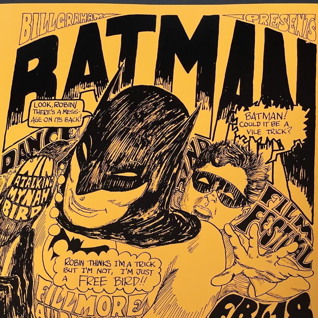 Big Brother and the Holding Company Batman Concert 1966 Reproduction Poster