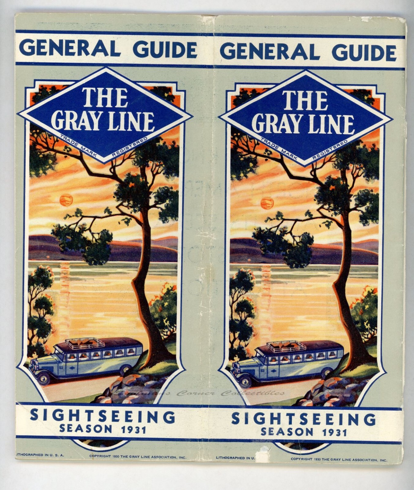 Great Vintage Advertising Sightseeing Booklet Gray Line Bus Transportation 1931
