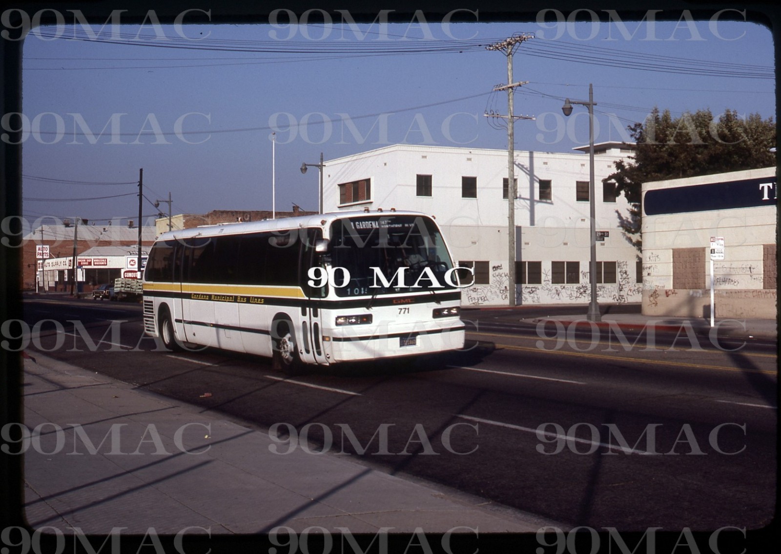GARDENA MUNICIPAL BUS LINES. RTS BUS #771. Gardena (CA). Original Slide 1979.(A)