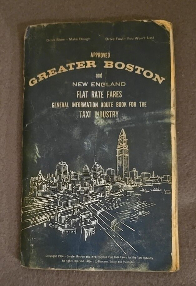 Vintage 1968 Approved Greater Boston and New England Flat Rate Fares