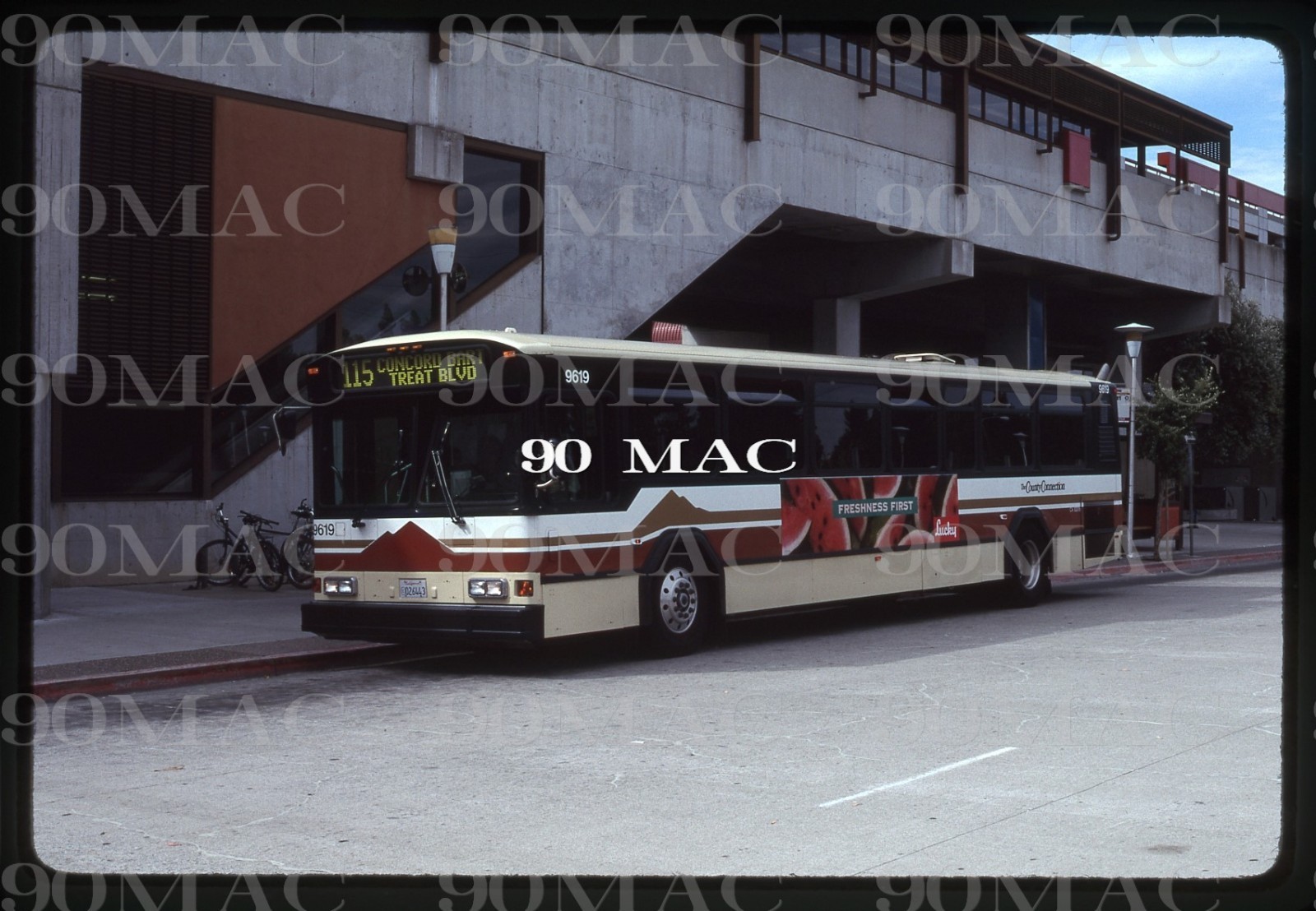 CCCTA. GILLIG BUS #9619. Concord (CA). Original Slide 1997.