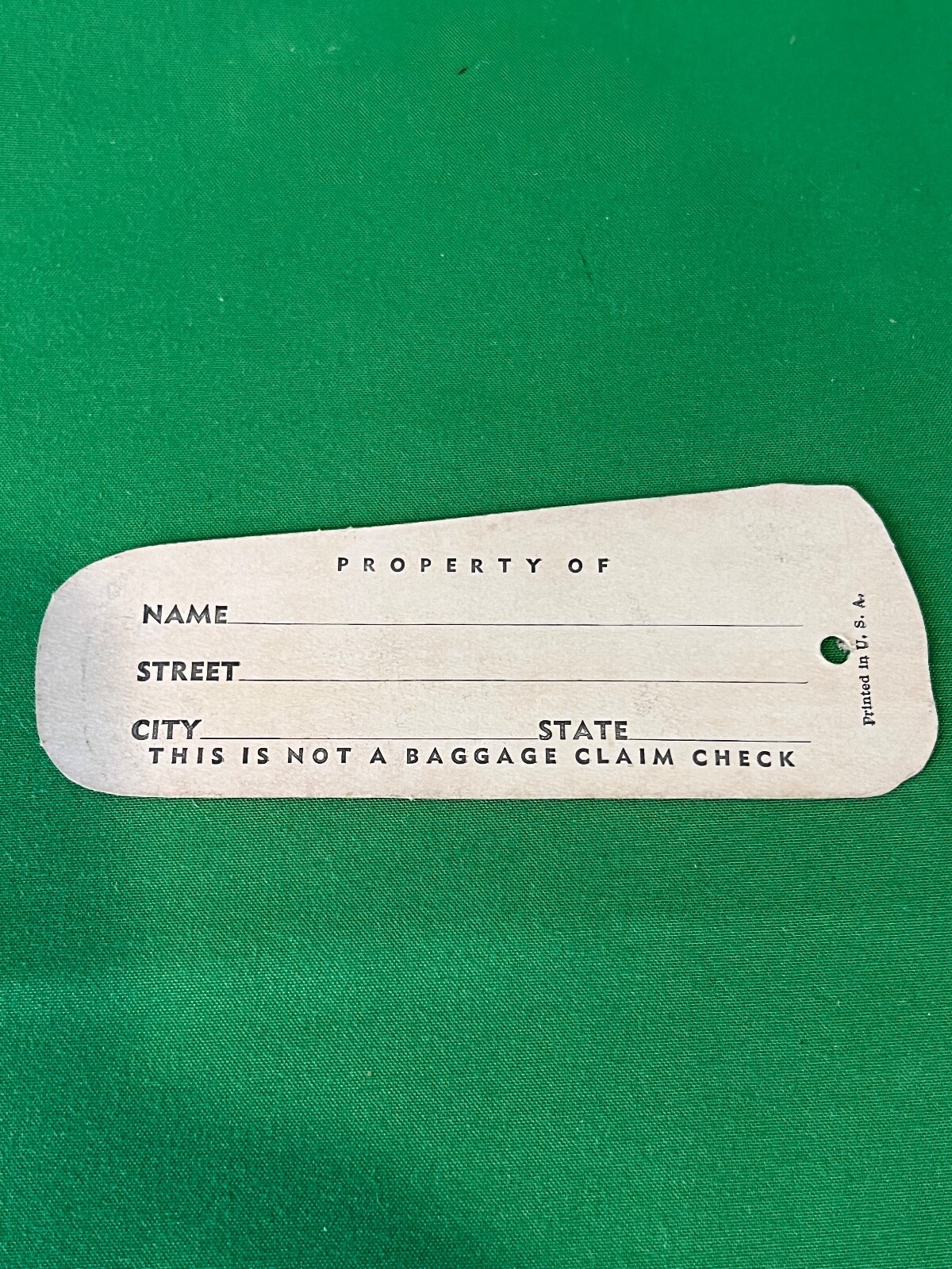 VINTAGE ***GREYHOUND LINES*** LUGGAGE TAG WITH EARLY BUS IMAGE! RARE!