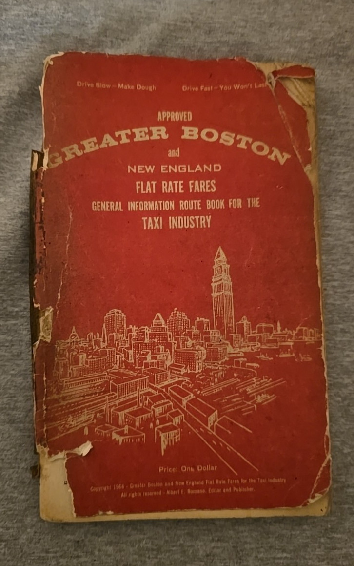 Vintage 1964 Approved Greater Boston and New England Flat Rate Fares