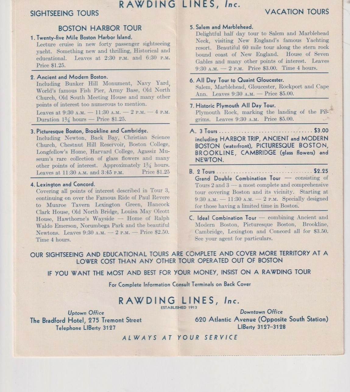 Blue Way Lines Bus Schedule Radwing Sightseeing Cruises 1936 The Shortline FS