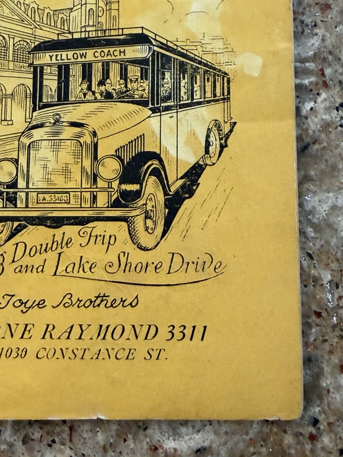 Vintage Travel Brochure 1929 Yellow Cab NEW ORLEANS Sightseeing Tours