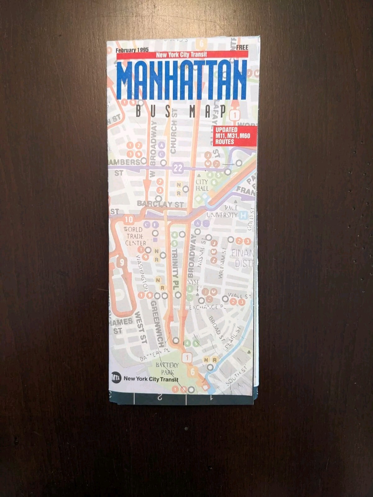 Manhattan Bus Map February 1995