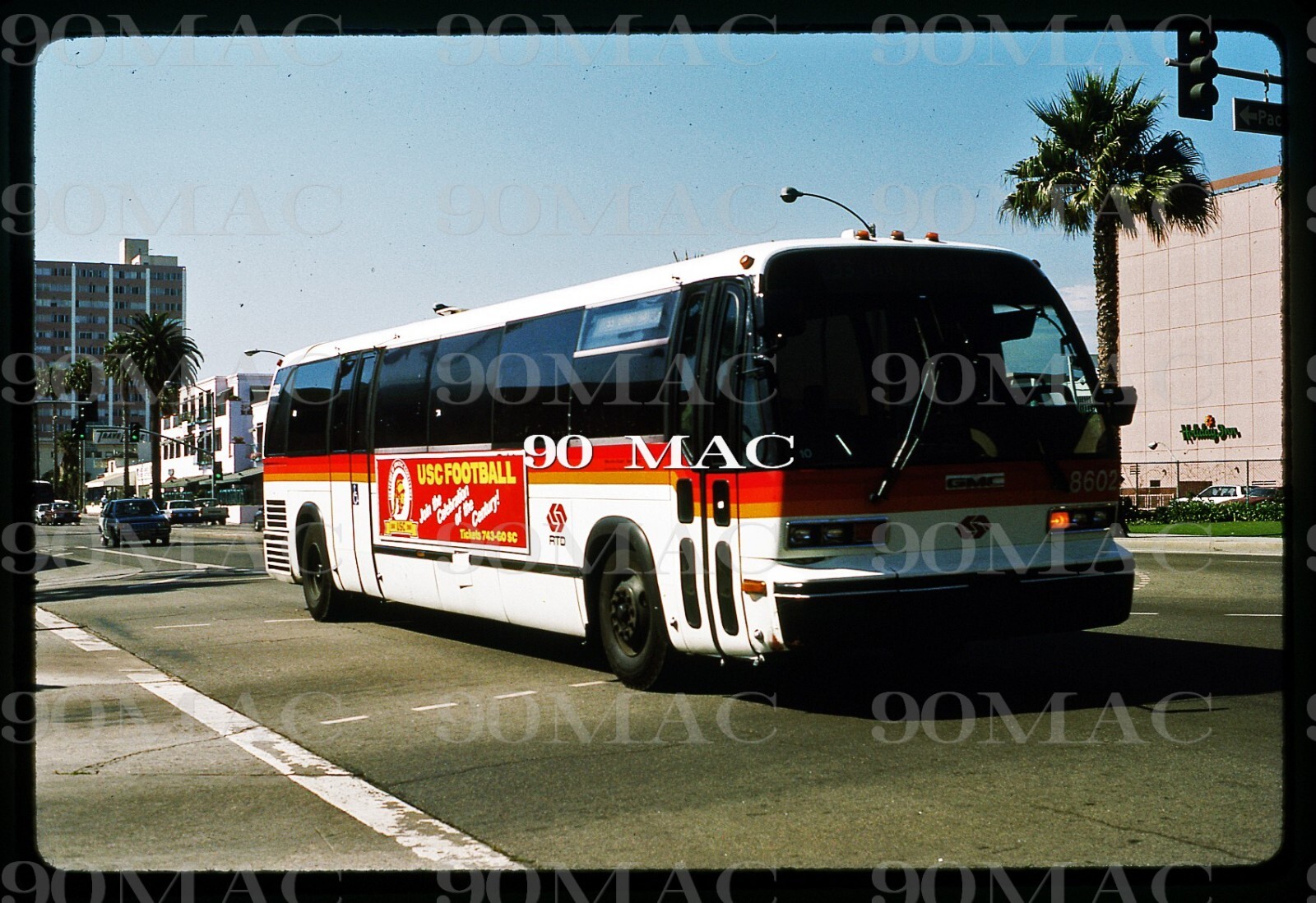 ORIGINAL KODACHROME SLIDE SCRTD GMC RTS Bus #8602. (A) Los Angeles CA.