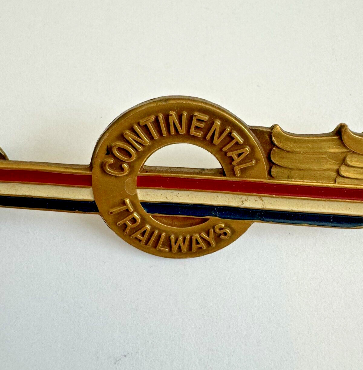 Vintage Continental Trailways Transit Badge Lapel Pin 1950s Golden Eagle – Rare