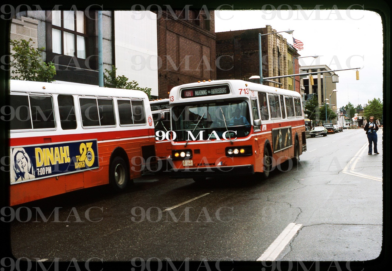 CANTON RTA. AM GENERAL BUS #713. Canton (OH). Original Slide 1978.