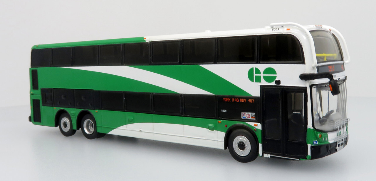 New Alexander Dennis Double Decker GO Transit Canada 1/87 Scale Iconic Replicas